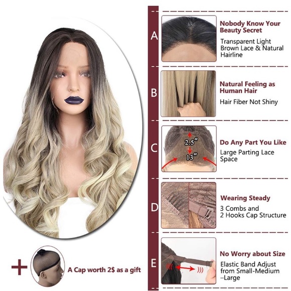 ALISSA 20” BLONDE OMBRÉ CURLY Lace Front Wig *NWT - Picture 2 of 4